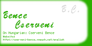 bence cserveni business card